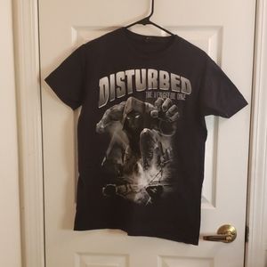 Disturbed Nu Metal Band T-Shirt Black Small